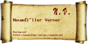 Neumüller Verner névjegykártya